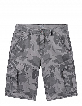 JEANS FRITZ: Shorts Camouflage-Grau