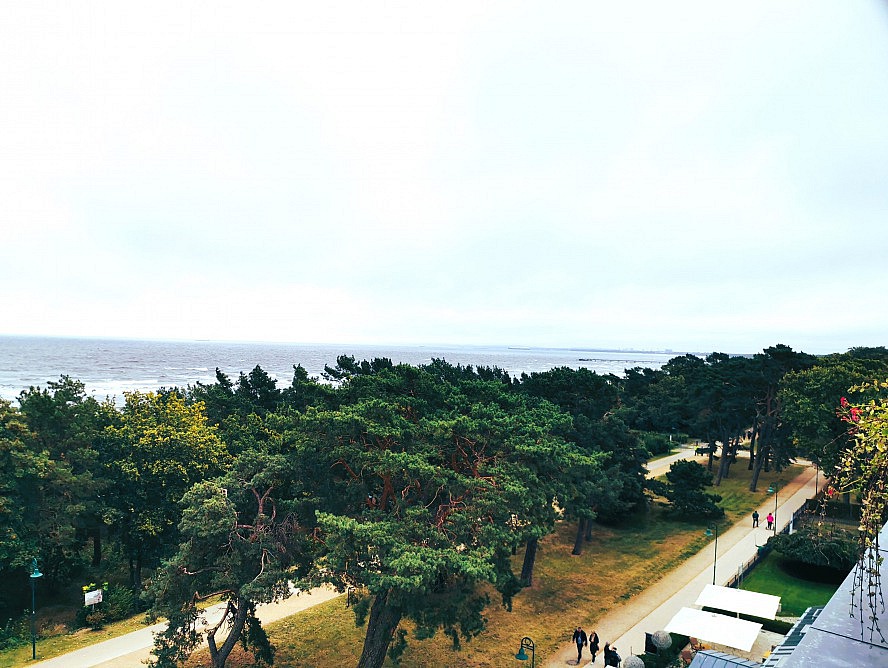 Strandhotel Heringsdorf: Blick vom Hoteldach auf die Ostsee