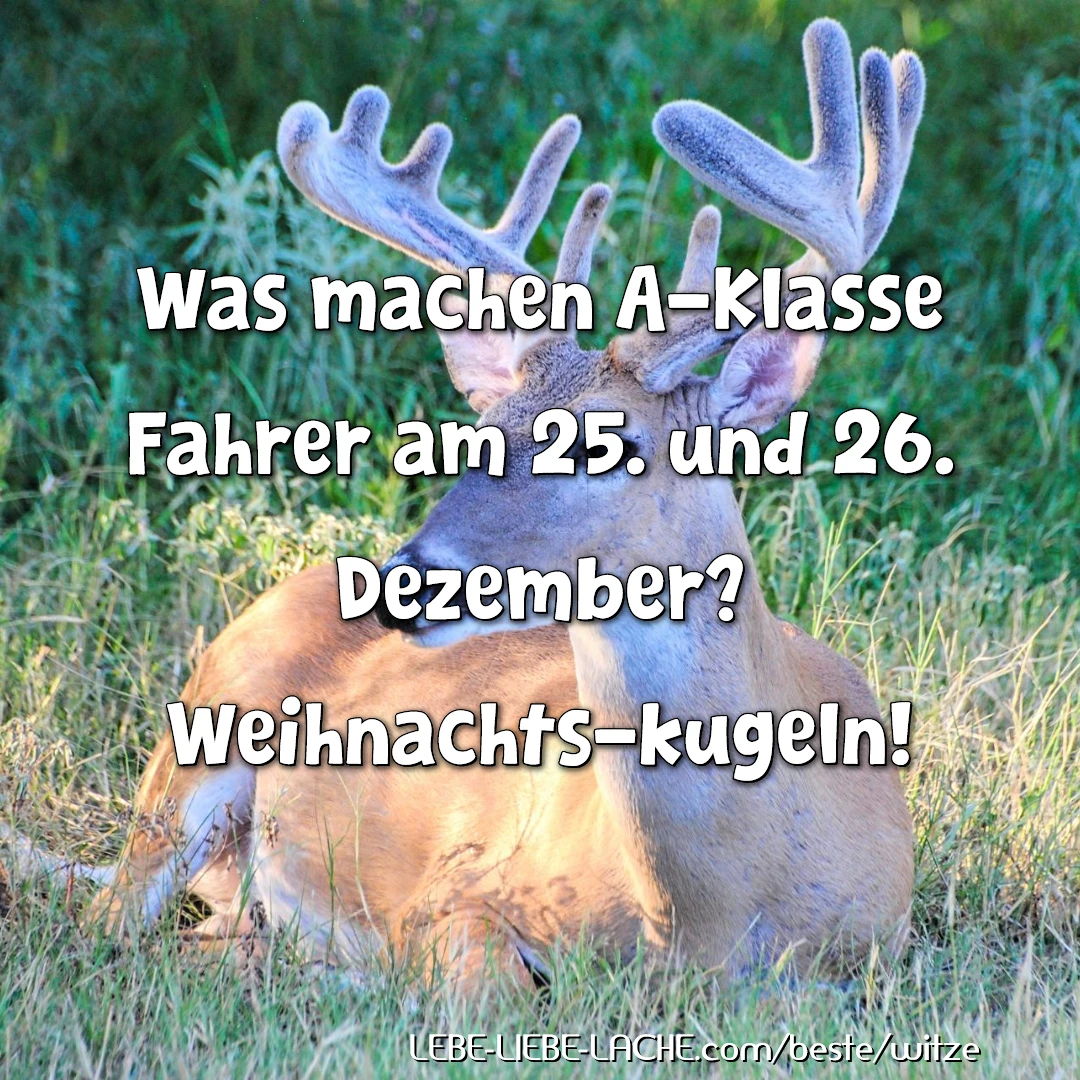 Was machen A-Klasse Fahrer am 25. und 26. Dezember? Weihnachts-kugeln!