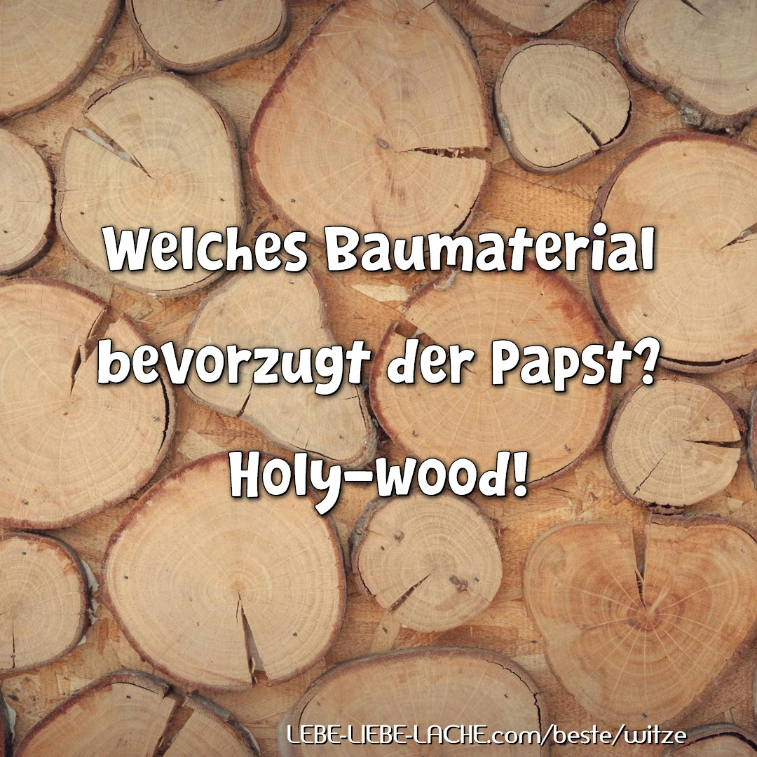 Welches Baumaterial bevorzugt der Papst? Holy-wood!