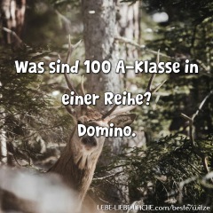 Was sind 100 A-Klasse in einer Reihe? Domino.