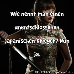 Wie nennt man einen unentschlossenen japanischen Krieger? Nun ja.