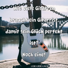 Wie viele Gitarren braucht ein Gitarrist, damit sein Glück perfekt ist? Noch eine!